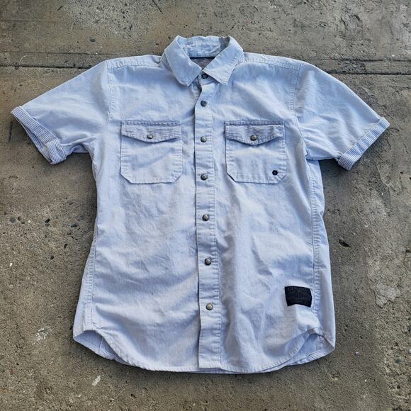 American Eagle Denim Jean Vest Womens XS Blue Faded Button Down Pockets Trucker - Picture 1 of 14